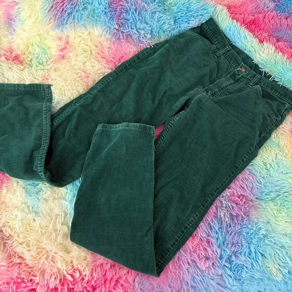 VINTAGE Wrangler Corduroy Pants Womens 28 Straight Leg Mid Rise Vintage
